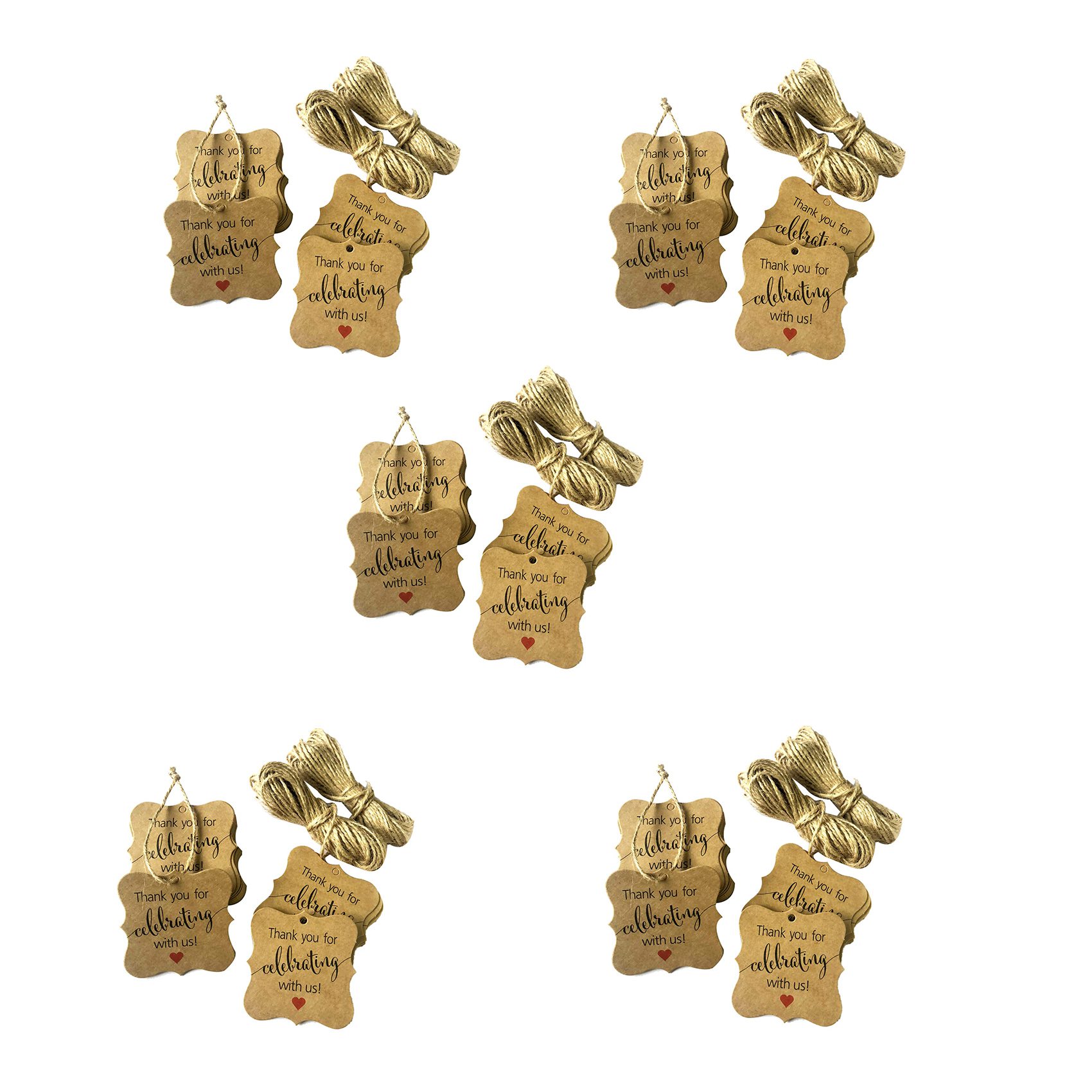 Twine Jute Natural - AB33-500 Pcs Thank You For Celebrating