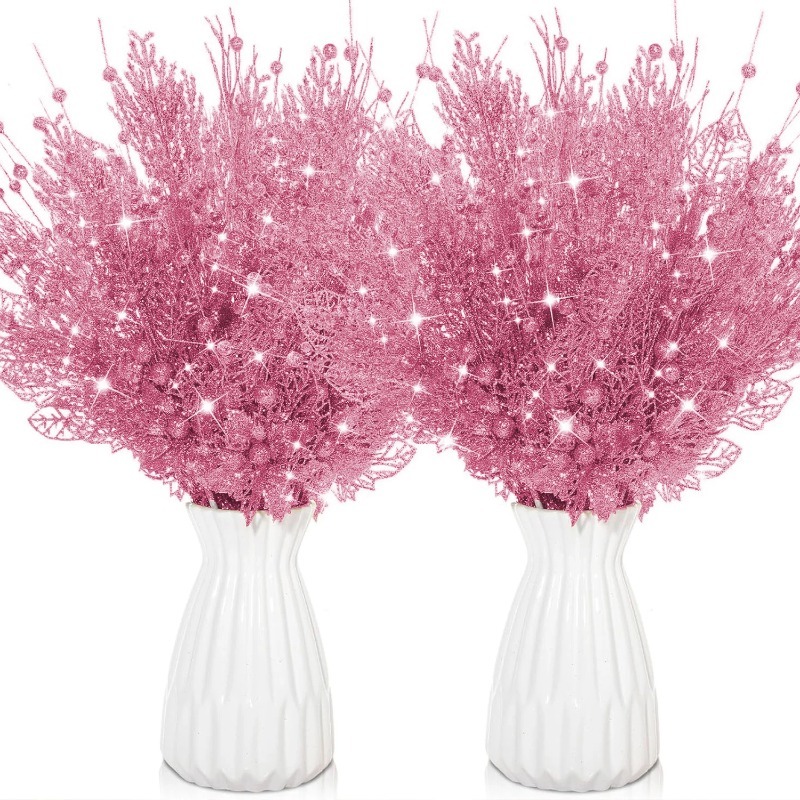 12Pcs Pink Christmas Tree Deco - Florist Supply Bulk recension och pris