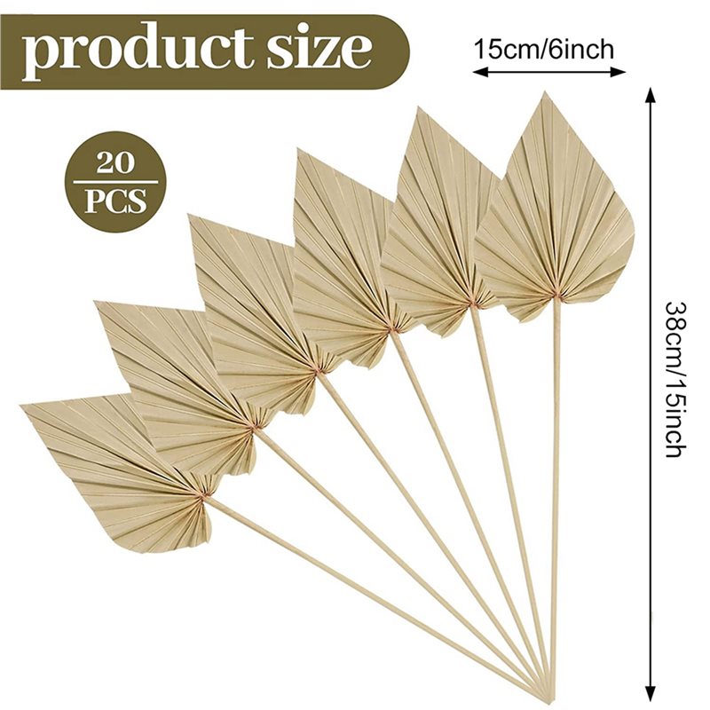 80Pcs Boho Dried Palm Spears L - Palm Leaf Dried recension och pris