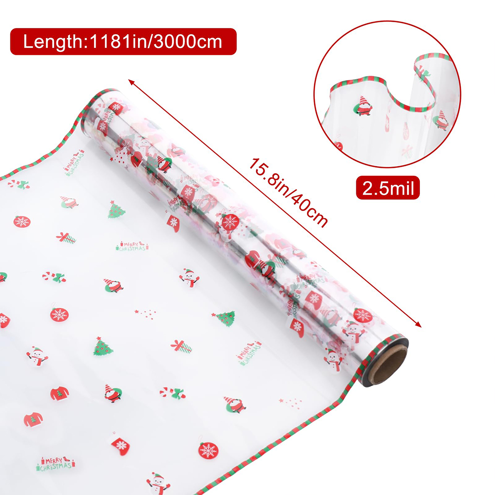1 Roll Christmas Cellophane Wr - Cellophane Wrap Clear recension och pris