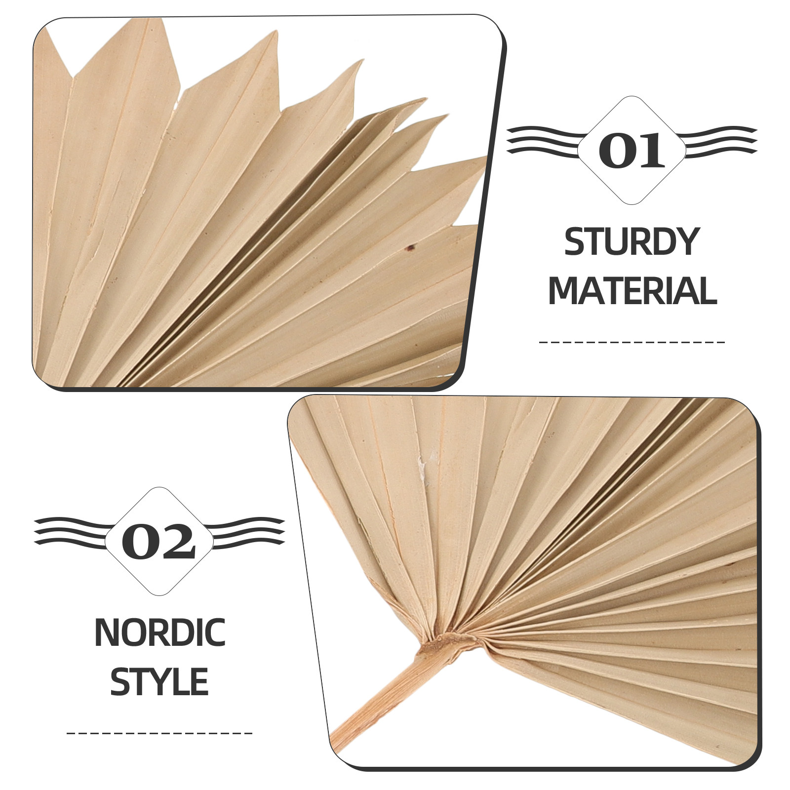 4Pcs Dried Palm Leaf Ornament  - Palm Leaf Dried recension och pris