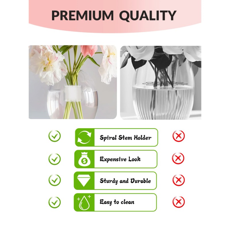 Spiral Stem Holder Sturdy Clea - Florist Supply Bulk recension och pris