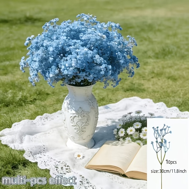10Pcs Artificial Blue Gypsophi - Florist Supply Bulk recension och pris